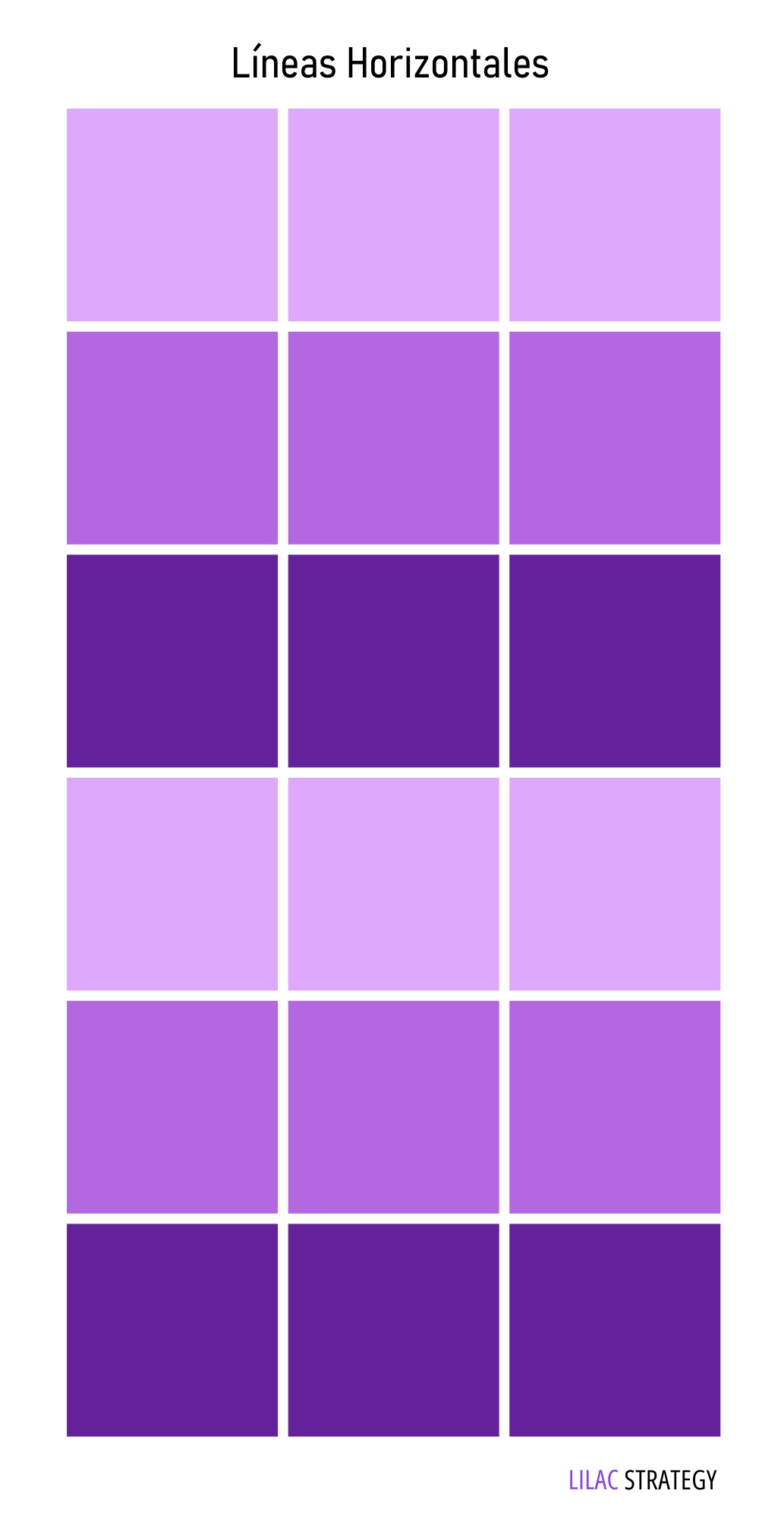 Grilla Tonal para Instagram Líneas Horizontales